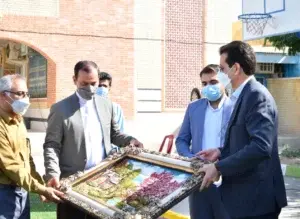 افتتاح زمین چمن مدرسه